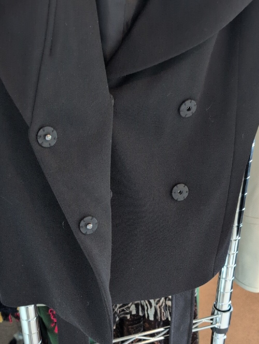 Calvin Klein Black Shawl-Collar Belted Blazer - Picture 4 of 4